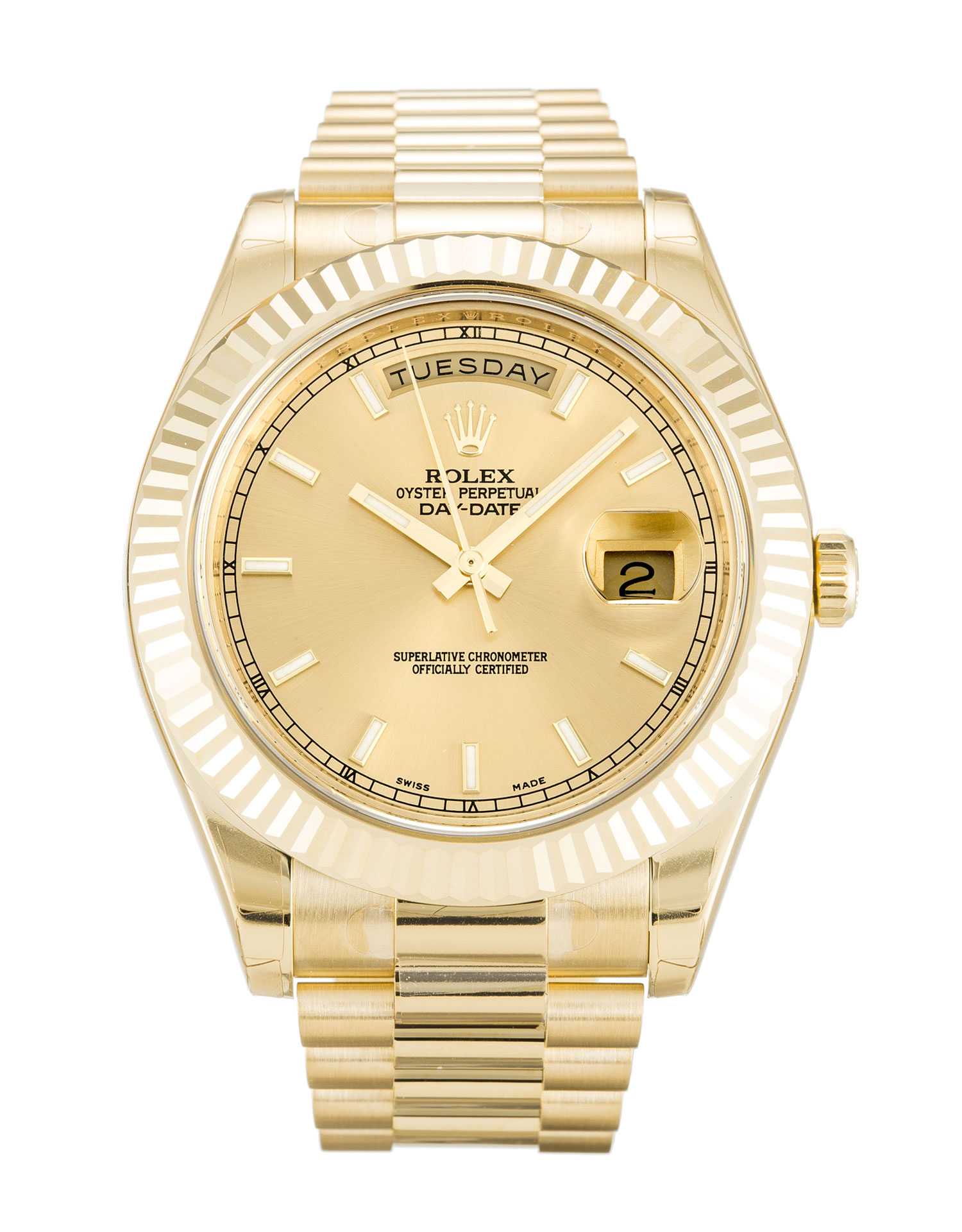 218238 Rolex Day-Date II Automatic Mens Yellow Gold