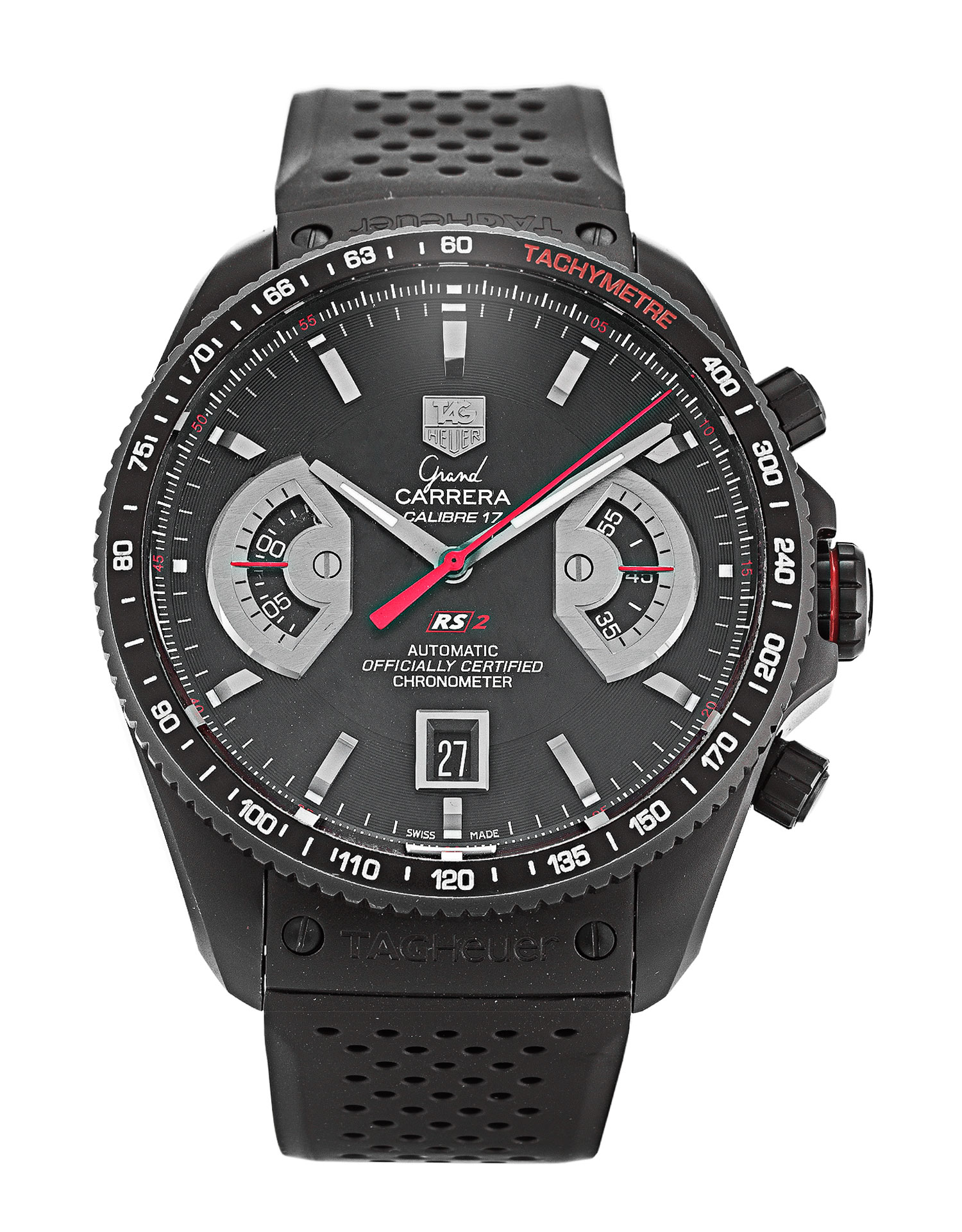 Tag Heuer Grand Carrera CAV518B.FC6237 Mens Quartz Titanium