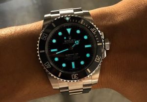 replica Rolex Submariner 114060 lume shot